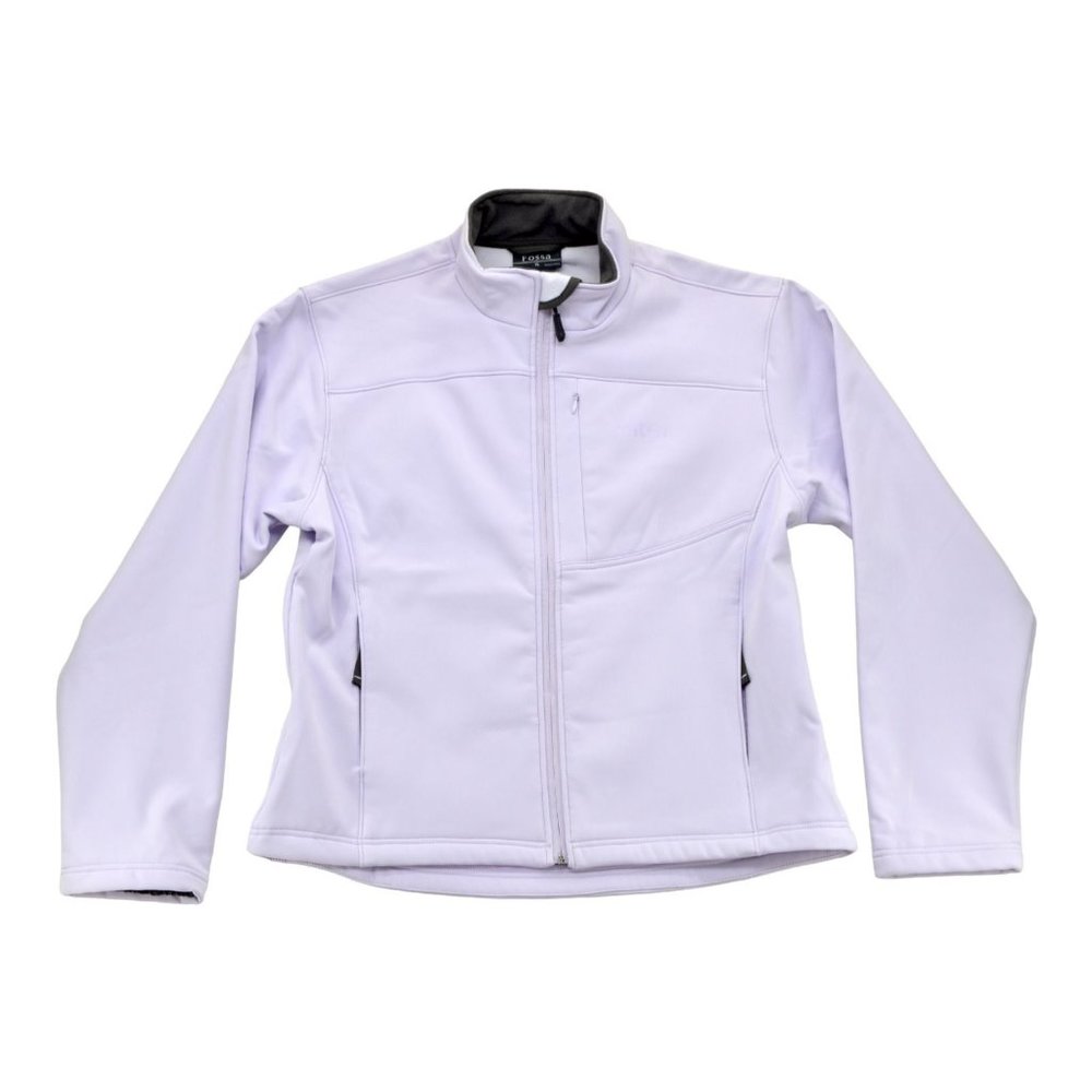 Fossa SoftShell Women's Jacket‎ Full Zipper Fleece Line Pocket Purple Size XL